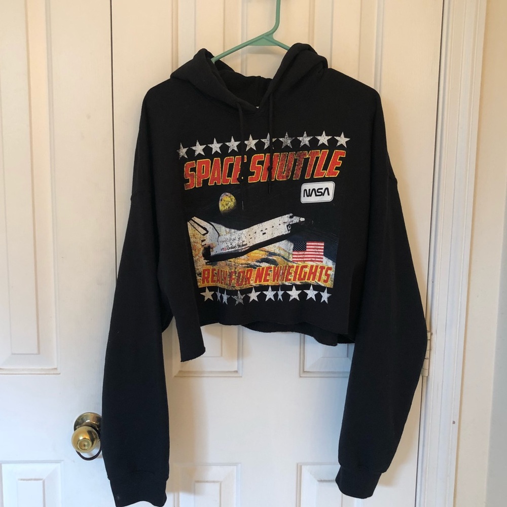 NASA crop hoodie